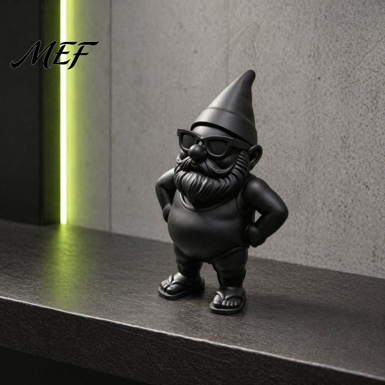 Creative Holiday Gifts for Friends 3D Printed Beach Gnome Statue with Swimsuit Sunglasses, Waterproof Decorative Durable Fade Resistant Decorations