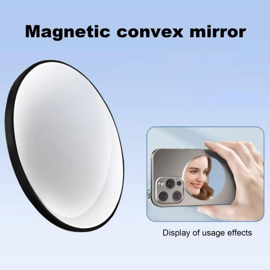 Magnetic Convex Mirror for Smartphone Selfie Vlog Strong Magnetic Adsorption Easy To Use Ultra-thin Design 2.3-Inch Selfie Mirror