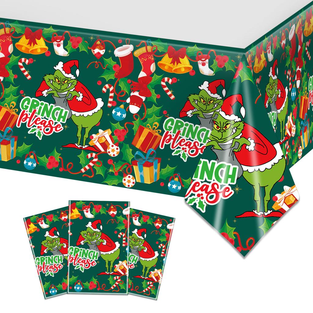 Christmas Party Decoration Tablecloth Plastic Rectangular Decoration Tablecloth Atmosphere Layout