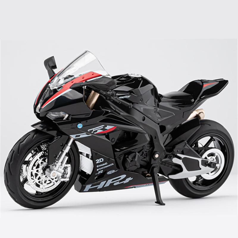 1:12 S1000Rr Hp4 Race Legierung Luxus Sportmotorrad Modell Druckguss Metall Straßenrennsport Motorrad Modell Sound Licht Kindergeschenk