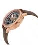 Fossil Women's Mechanical Leather Steel Three-Hand Wristwatch, Stainless Steel Case/Glass Mirror ME3089