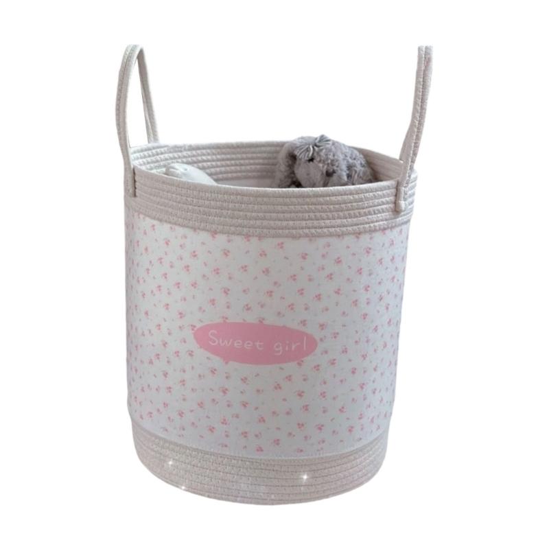 Stylish Fabric Clothes Bin With Reinforced Structure For Dorm Apartment Or Nursery Arrangement