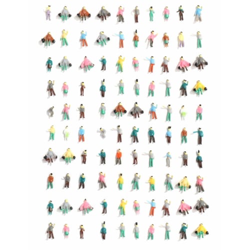 N Gauge 1/200 Scale Diorama Figures, Large Set of 200, Humanoid Railway Models, Painted, Display