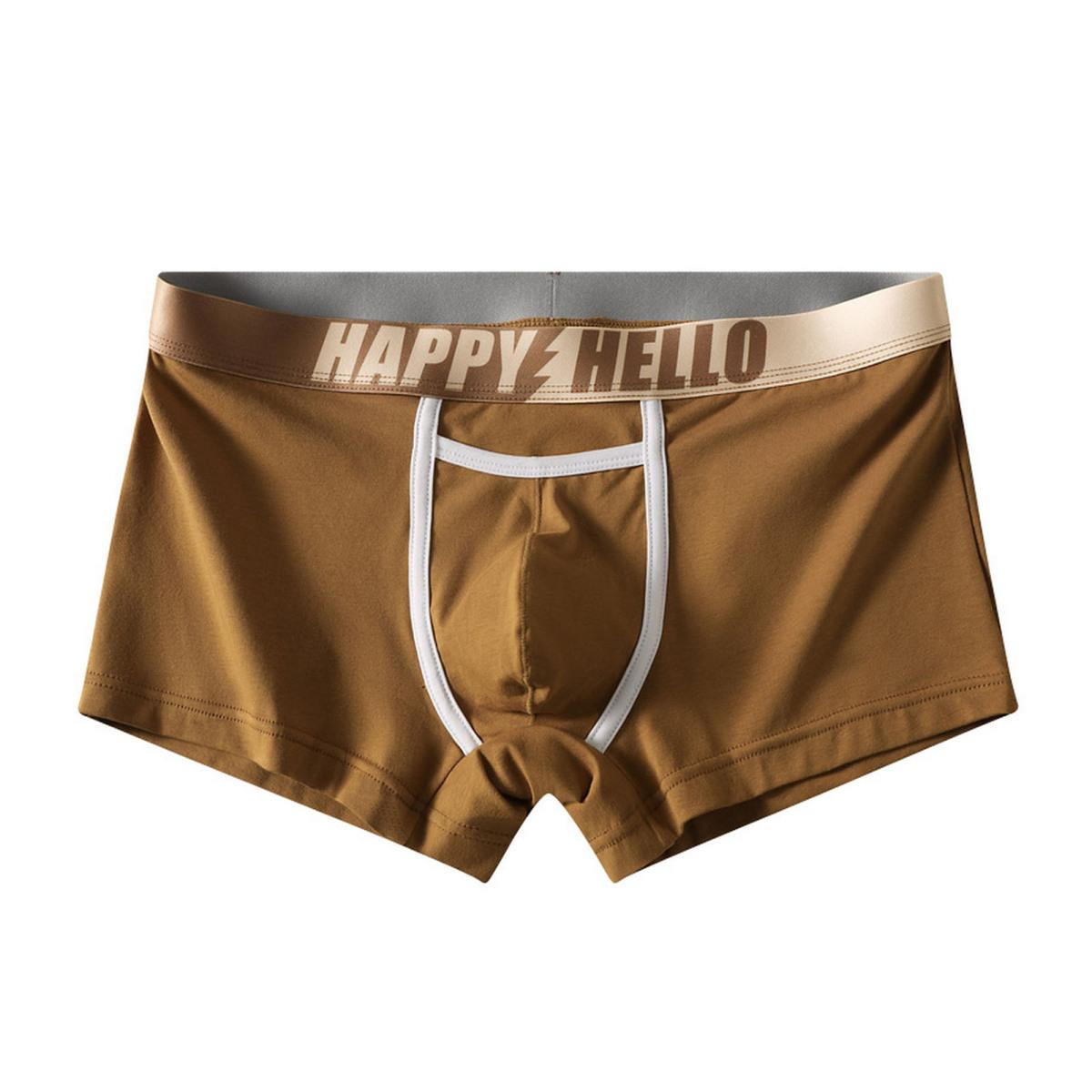 

Мужские трусы-боксеры Yousheng с поддержкой мяча и буквенным принтом, эластичные, средней посадки, с раздельными карманами, влагоотводящие боксеры L