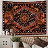 VIKAMA Retro Ethnic Style Mandala Tapestry Sun Moon Stars Wall Tapestry Dormitory Meditation Space Aesthetics Home Decoration