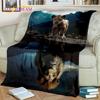 Beast Tiger Lion Leopard Animal Wildlife Cartoon Blanket,Soft Throw Blanket for Home Bedroom Bed Sofa Picnic Cover Blanket Kids