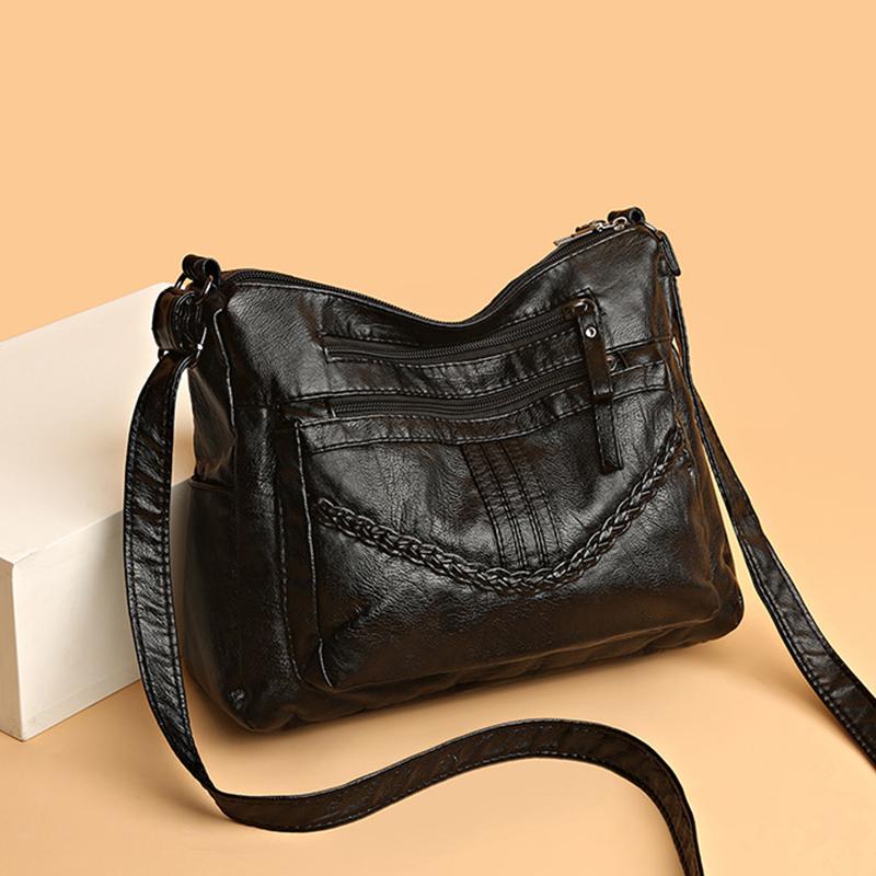 Módne mäkké PU kožené tašky Dámske kabelky cez rameno Luxusné kabelky Dámske kabelky Dizajnérske crossbody kabelky pre ženy Príležitostná taška Messenger