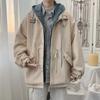2025 Korean-Style High-End Loose Patchwork Fabric Windbreaker - Autumn/Winter Trendy Short Jacket