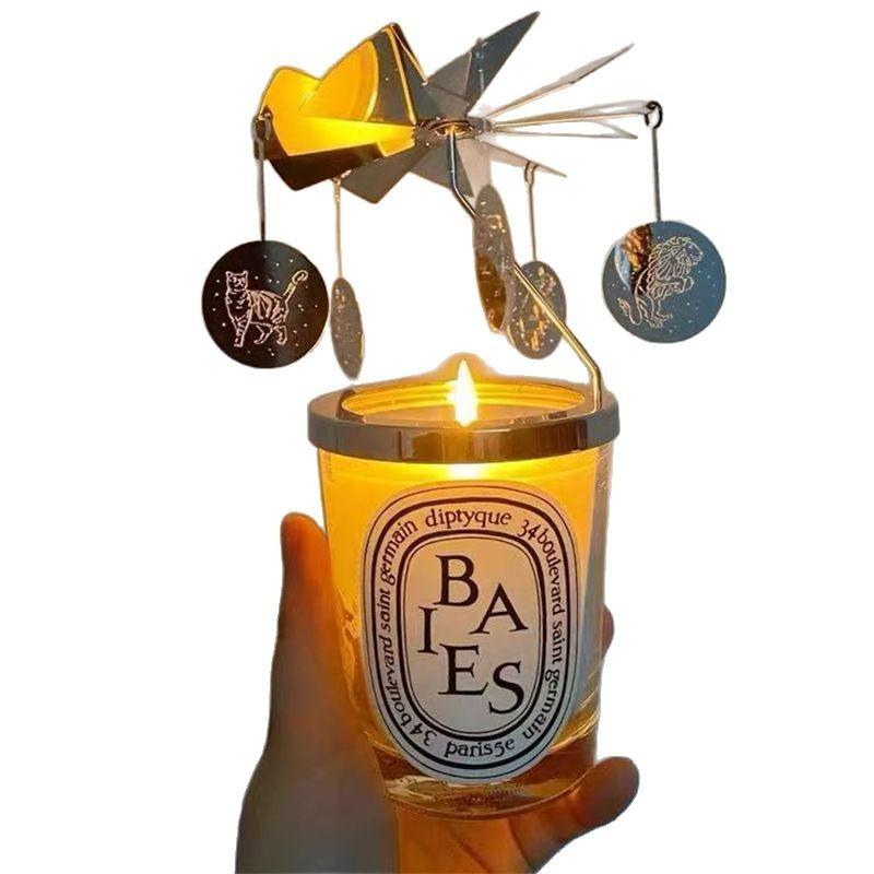 Classic Gift Box Scented Candle, Pure Natural Plant Essential Oil, Unscented Valentine s Day Souvenir 70G Santal Sandalwood (Woody)
