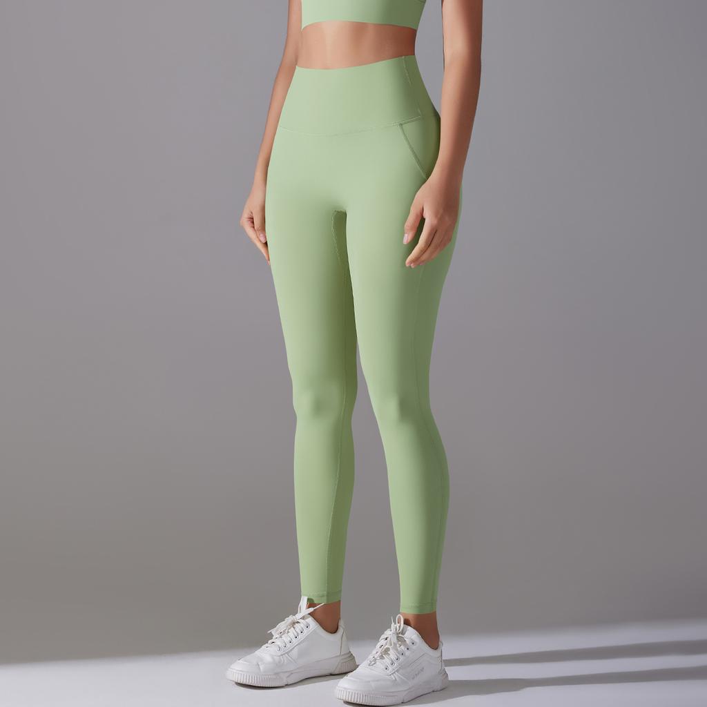 Auroth Candy Colour Yoga Leggings Women High Waist Gym Sports Tights Stretchy Push Up Exercise Fitness Pants