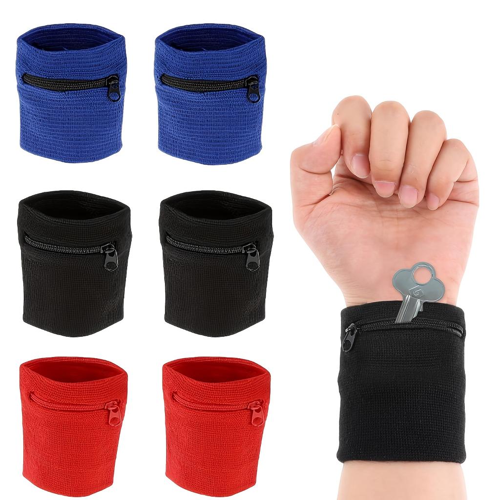 2pcs Zipper Wristband, Zipper Wristband, Outdoor Sports Light Wristband, Suitable for Men and Women Running, Hiking, Fitness,