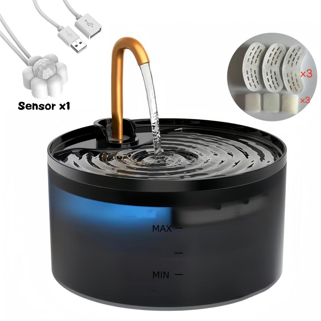 Pet Water  Fountain Auto Filter Set Automatic Sensing Cat Drinker 2.1L Recirculate Filtring Drinking for Cat Dog Water Dispenser