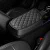 Black Anti-Slip Soft Leather Car Center Console Armrest Pad Cover  For Kia EV6 -2025 LHD