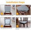 Jacquard Stretch Chair Seat Covers Removable Solid-color Chair Seat Cushion Cover Soft Chair Slipcovers For Dining Room Banquet
