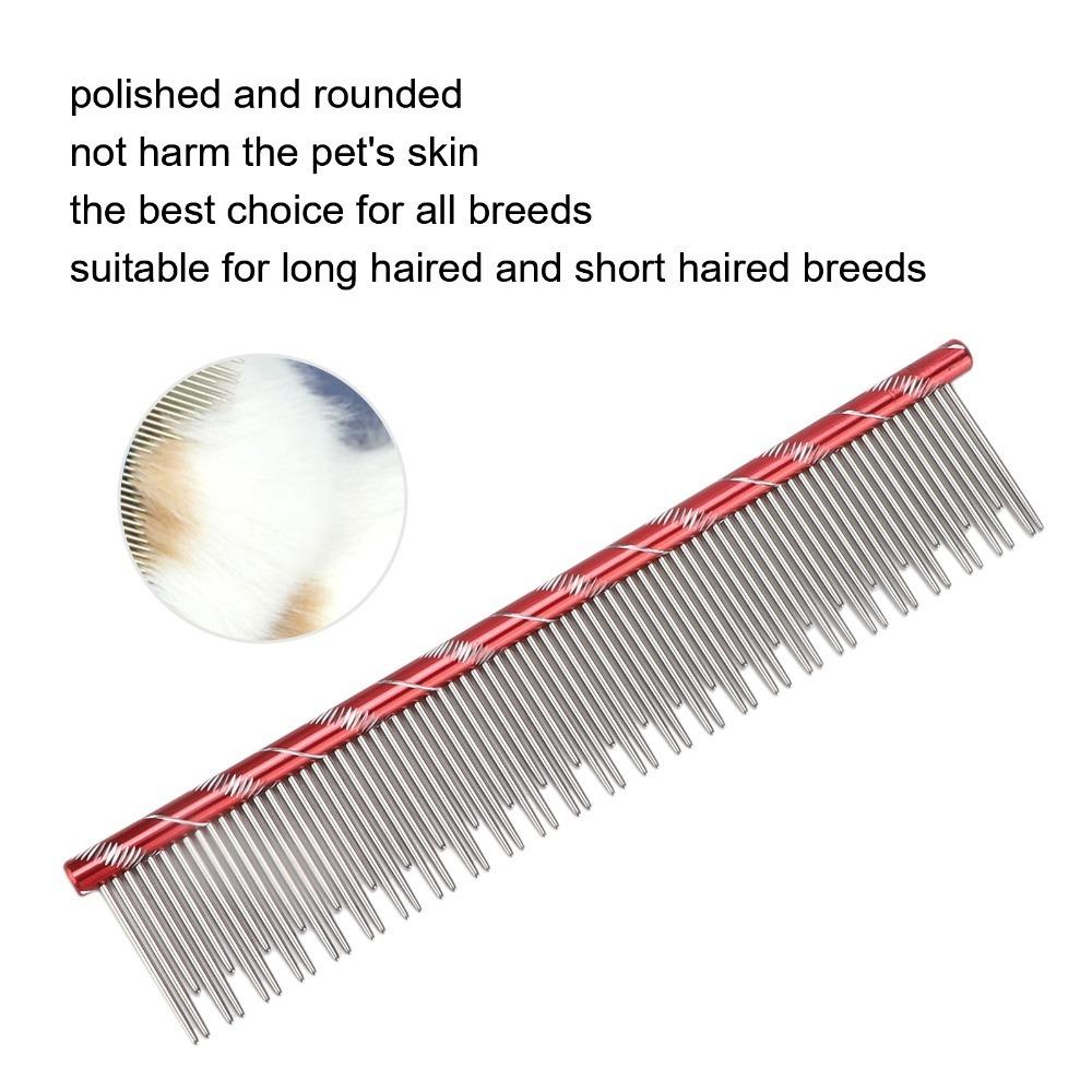 Dual Length Pins Double Teeth Pet Comb Matted Hair Cat Brush Ragdoll British Shorthair
