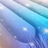 Quilt Gradient Clouds Sky Layered Feather Silk Quilt Fat Quilt Core Rainbow Quilt Cover Three-piece Set