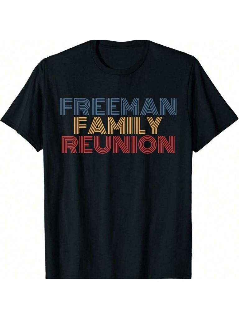 Freeman Family Reunion Surname Personalized Name Retro T-Shirt