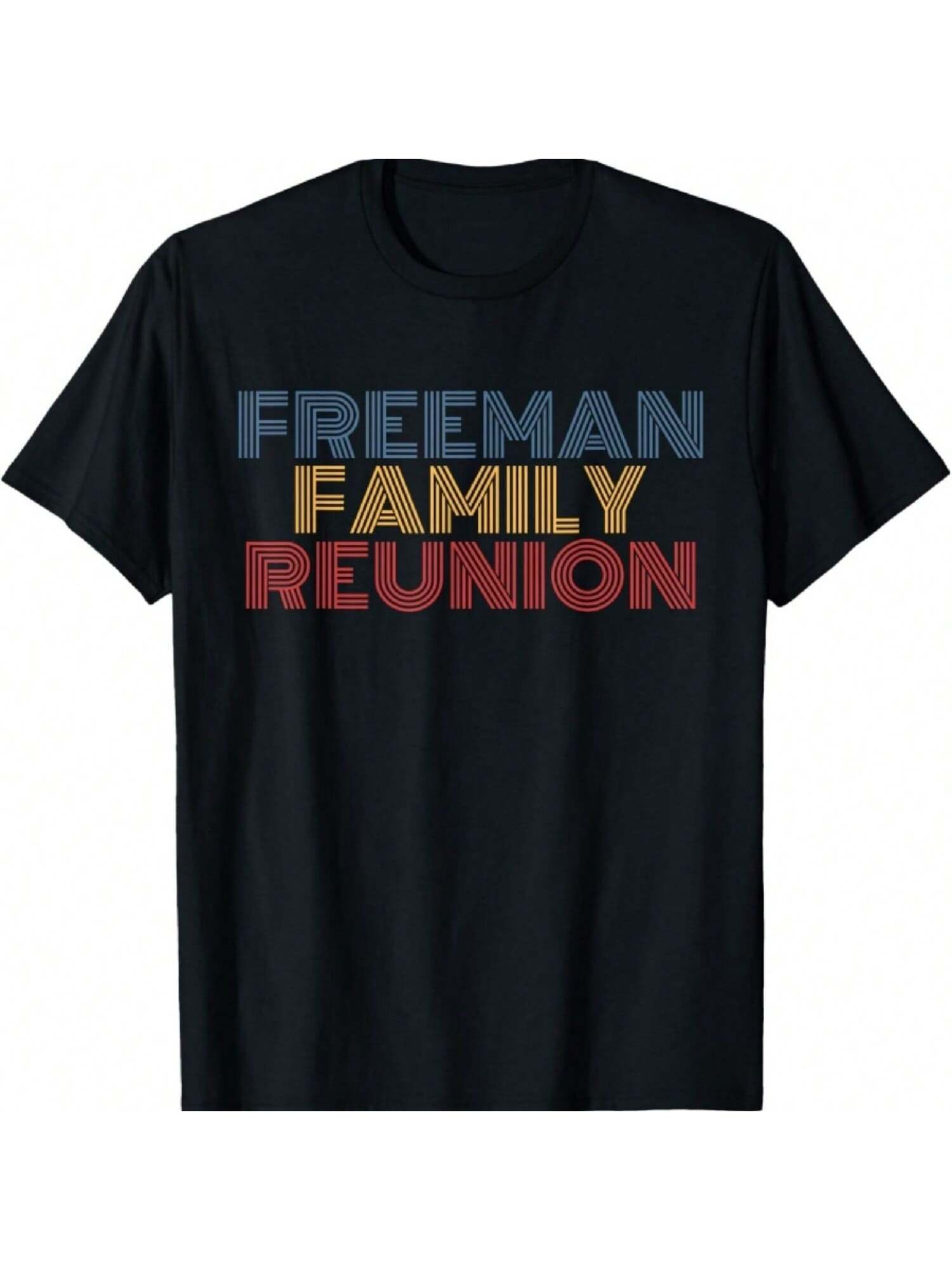 Freeman Family Reunion Surname Personalized Name Retro T-Shirt S
