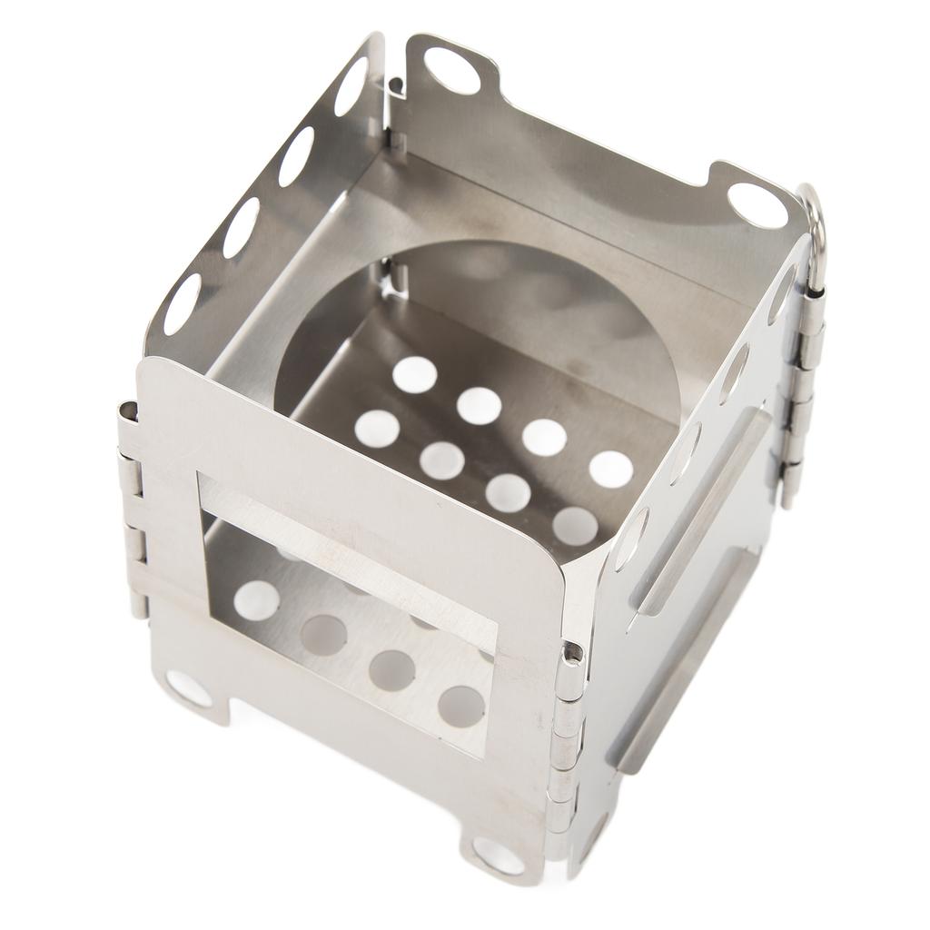 Portable Wood Stove Stainless Steel Camping Stove Ultralight Camp Mini Pocket Folding Stove for