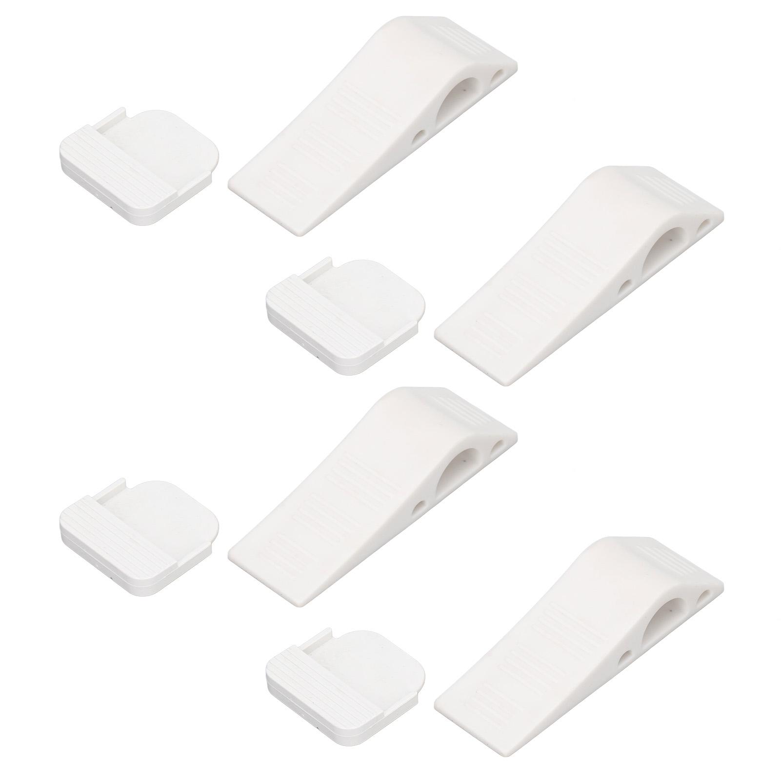 

4pcs Door Wedge Stopper Multipurpose Prevents Collision Eliminate Noise Door Stopper Wedge for Home Office Hotel White белый