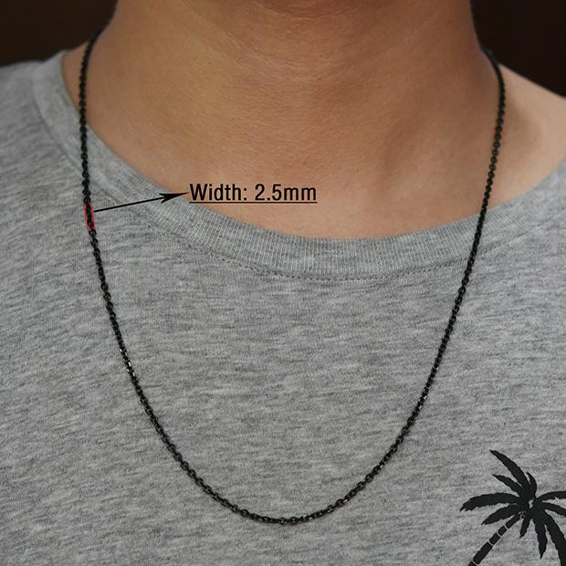 Fashion Women Men Stainless Steel Rolo Link O Chain Necklace for DIY Charm Pendant Metal Choker Jewelry Accessories Christmas