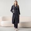 Bride Groom's Pajamas Winter Flannel Nightgown Trousers Suits Female Coral Fleece Long Robe Lounge Wear Thickened Warm Sleepwear