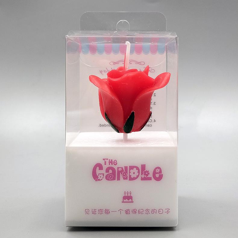 Simulated Rose Candles for Proposal, Valentine's Day, Wedding, Anniversary, Birthday Cake, Atmosphere Decoration Candle