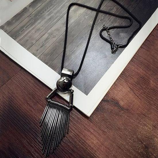 Korean Five-Petal Pearl Tassel Flower Necklace for Women