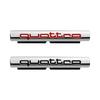 1Pcs Car Chrome Front Hood Grille quattro Emblem Badge Auto Trinket Styling For lpdv0 S5 S6 S7 S4 S8 TT TTS A4 A6 C7 C6 B7 Q5 Q7