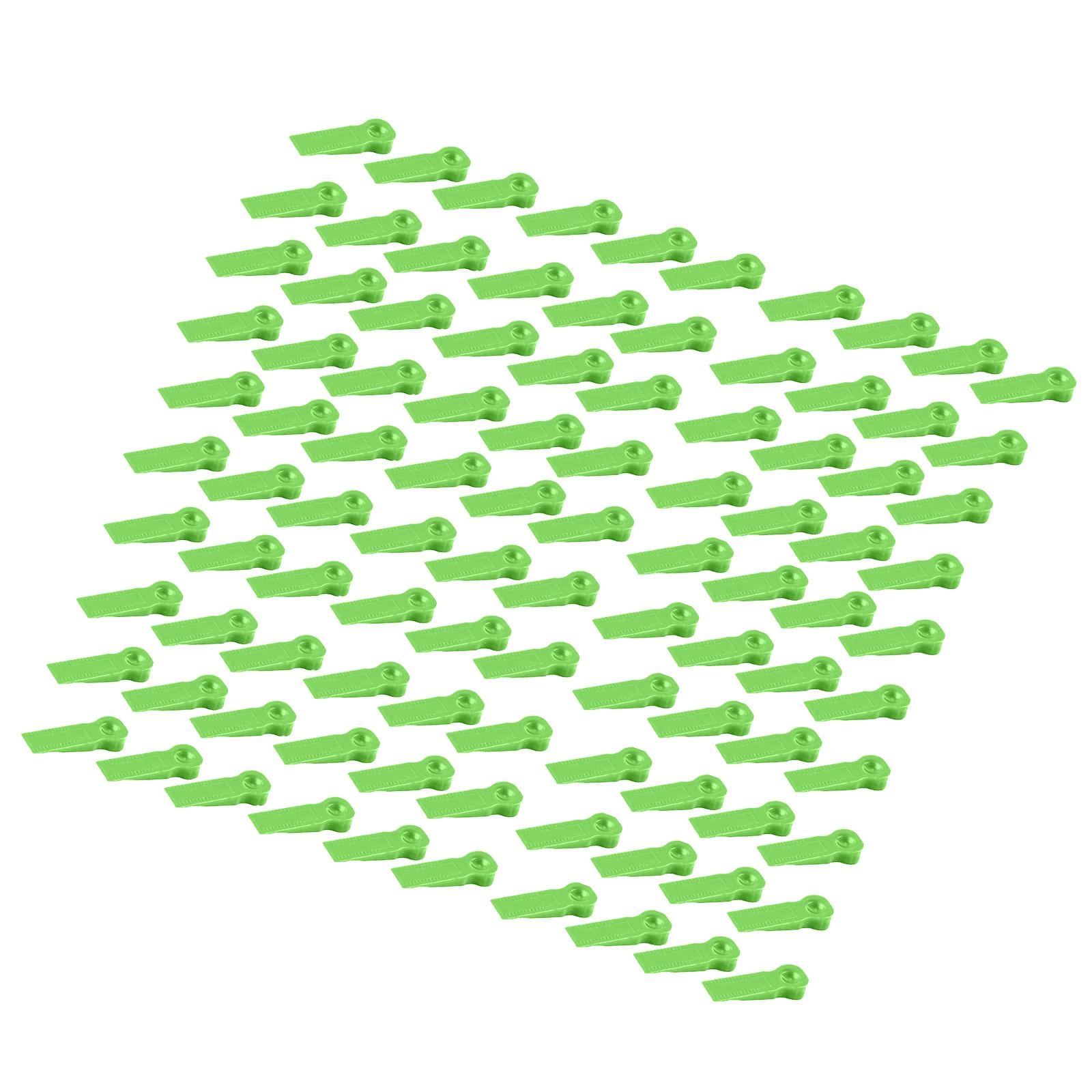 

100pcs Plastic Tile Spacers Tile Wedge Spacer Leveling Clips Adjustment Construction Floor Locator Ceramic Tiling Laying зелений