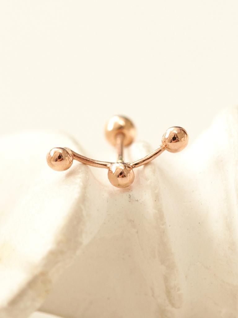 Minimalpiercing 14K Constellation Ball Piercing Earrings
