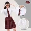 JK Uniform Suit and 48cm High School Girl Long Top and Square White School Halloween Photo Amusement School Cultural Graduation Ceremony [SYRHSYB]
