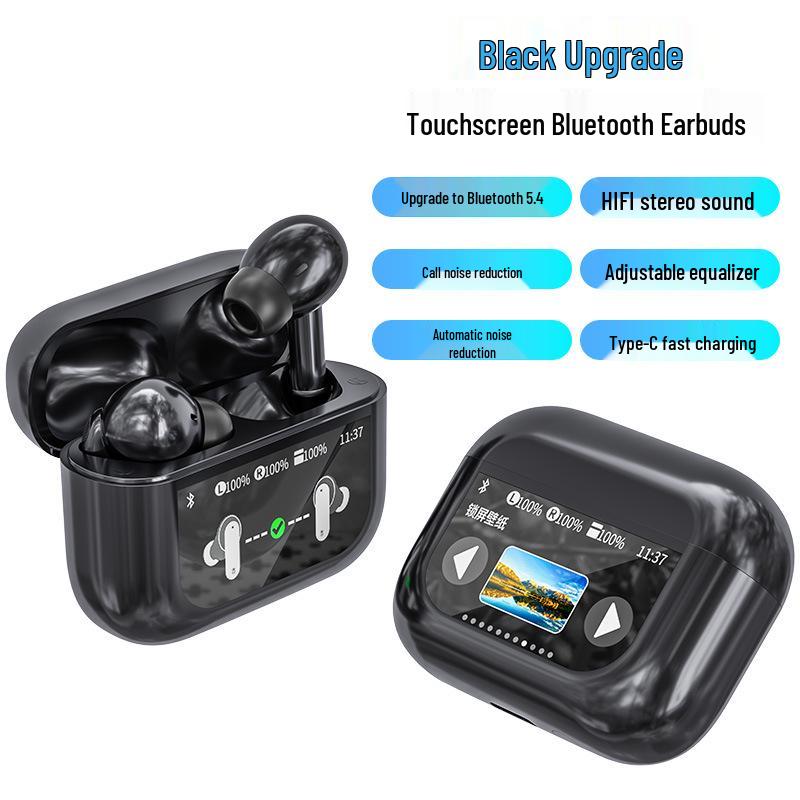 2025 Wireless Earphones 5.4: Ultra-long Battery, ANC Noise Cancelling, Color Screen, Bluetooth