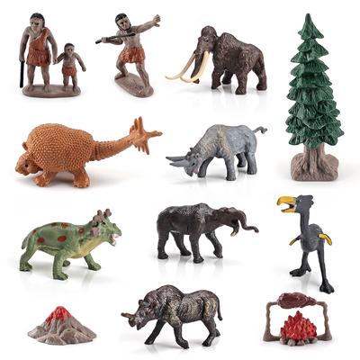 Simulationen antiker Lebensszenen, Tischdekorationsornamente, Prähistorische Tiere, Primitives menschliches Modellspielzeug