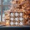 9pcs Christmas Ball Ornament Big Xmas Tree Hanging Pendants Snowflake Merry Christmas Home Decor Gift for 2025 New Year Party