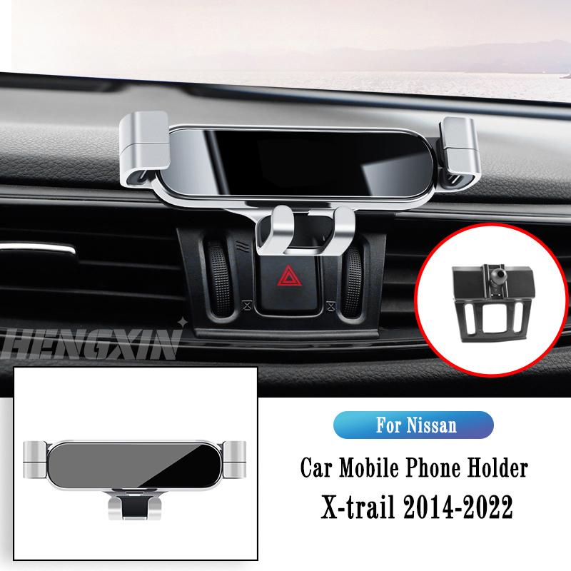 Car Phone Holder For Nissan X-Trail 2014-2022 Qashqai 2016-2022 Gravity Navigation Bracket GPS Stand Air Outlet Clip