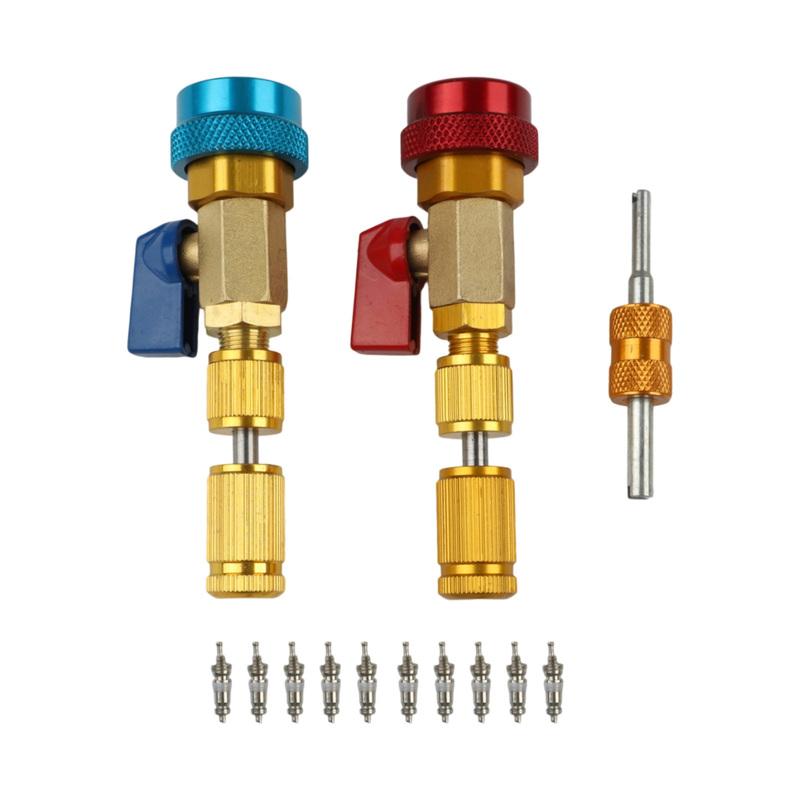 Für R134A Ventilkern-Entfernungswerkzeuge mit Hoch- und Niederdruck-Schnellkupplungen, Entwickelt für die Effizienz von Kfz-Klimaanlagen