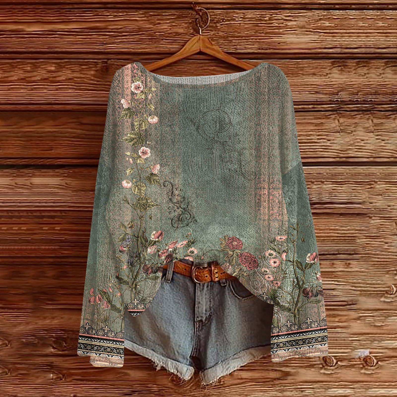 

Свитшоты для женщин Вязаный свитер Милая рубашка Осенний круглый вырез Пуловер Топы S