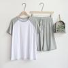 Pijamale de vară modal pentru bărbați, secțiunea subțire, pantaloni scurți largi cu mânecă scurtă, pot fi purtați în afara costumului sport pentru serviciu la domiciliu, haine de dormit pentru bărbați