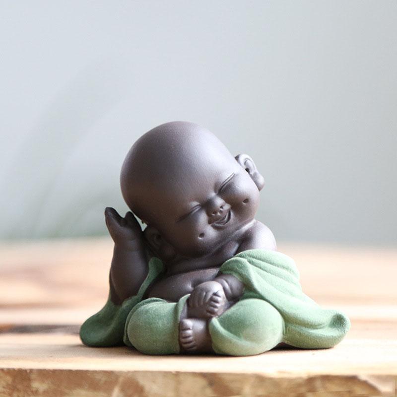 Figurină Micul Călugăr Statuie Mini Călugăr Statuie drăguță Călugăr Buddha Adorabil Copil Micul Călugăr Ornament Creativ Micul Călugăr