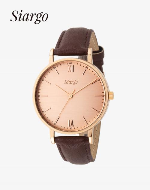 [SIARGO] SIARGO Mace Collection Unisex Leather Wristwatch SG-005M-RBR none