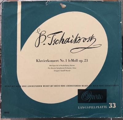 LP Record PYOTR ILYICH TCHAIKOVSKY MONIQUE Klavierkonzert Nr.1 BMoll Op.23 XP2120 Opera 1953 Germany Classical Used