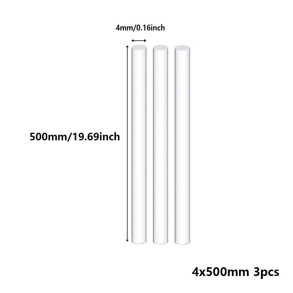 1-5 pièces de tiges rondes transparentes en acrylique, barres transparentes en acrylique pour modèles de construction DIY, artisanat et projets de matériaux