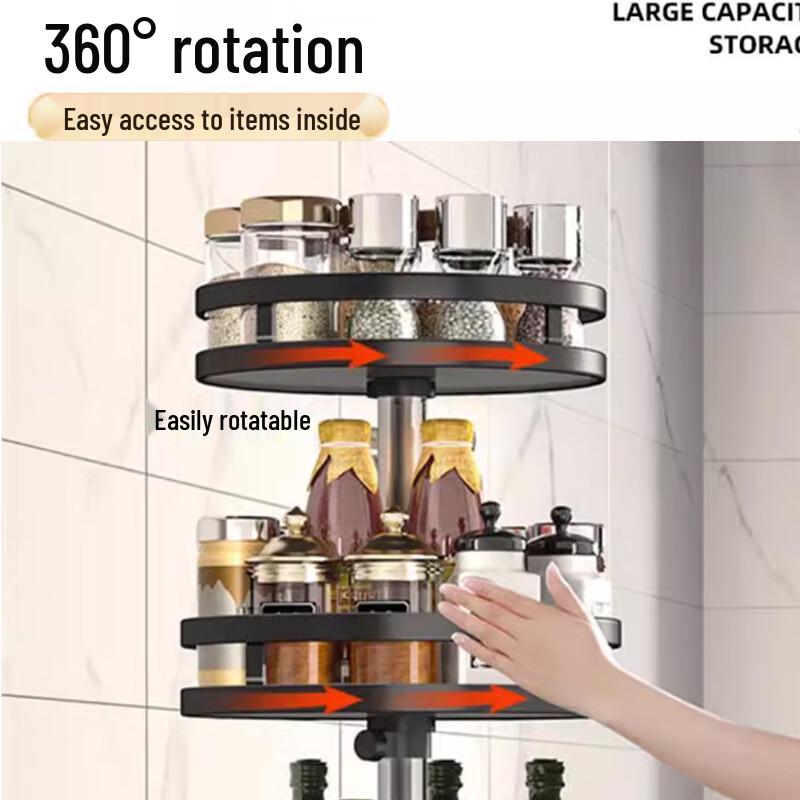 3-Tier Rotating Countertop Spice Rack