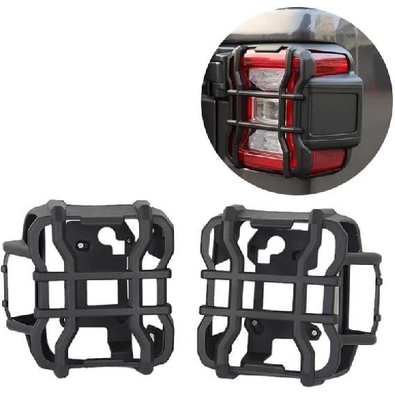 1Pair For Jeep Wrangler JL JT 2018-2022 Tail Lght Cover Frame Rear Lamp Hood Stainless Steel Protector Guard Shell