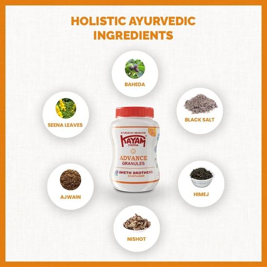 Sheth Brothers Kayam Churna Advance Granulese | Kayam Churna Powder Ayurvedic Medicine for Indigestion | Pack of 3