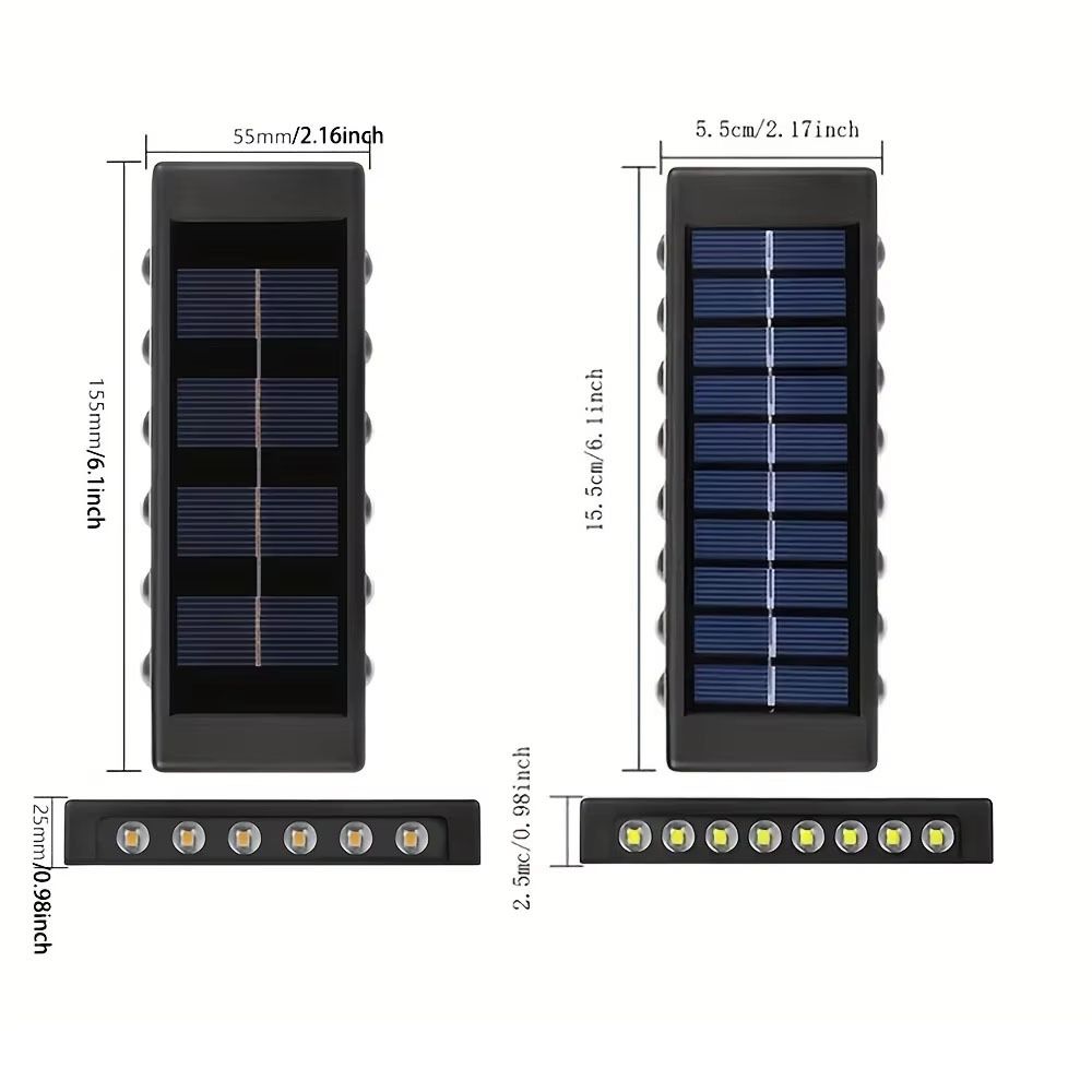 Warm Light Solar Wall Lamp Streetlights Waterproof Lamp Decoration Lights Outdoor Lighting  Garden