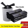 Vest-Style Household Black Trash Bags