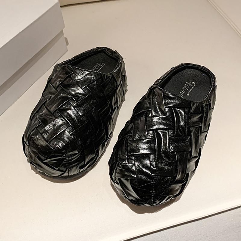 

Весенняя платформа Женские тапочки Балетки Повседневная обувь Для ходьбы Уютная женская обувь Слингбэки 2025 Дизайнерский бренд Женская Zapatos 40 чёрный