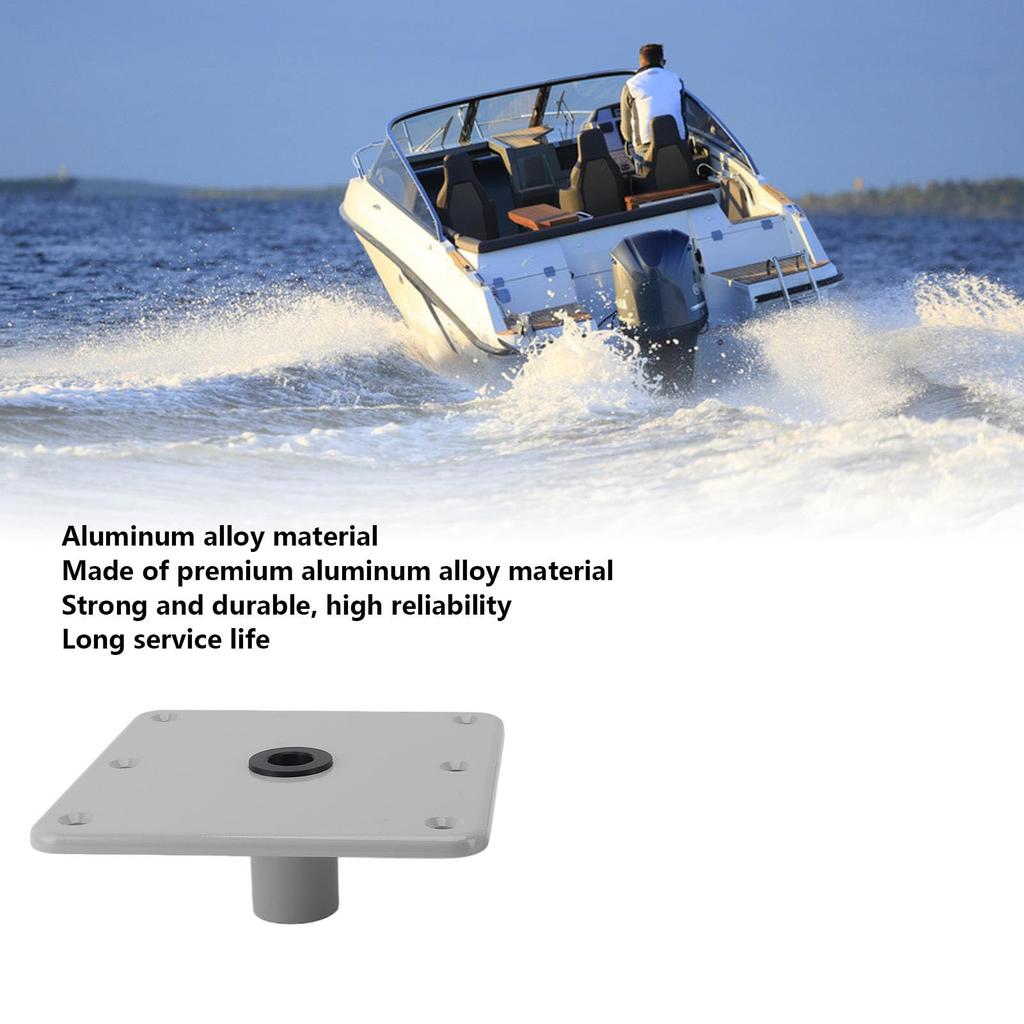 Aluminum Alloy Boat Seat Base, High Strength and Lightweight, with 3/4 Inch Pin Post Sockets, Fits Most Boat Seats, Gray